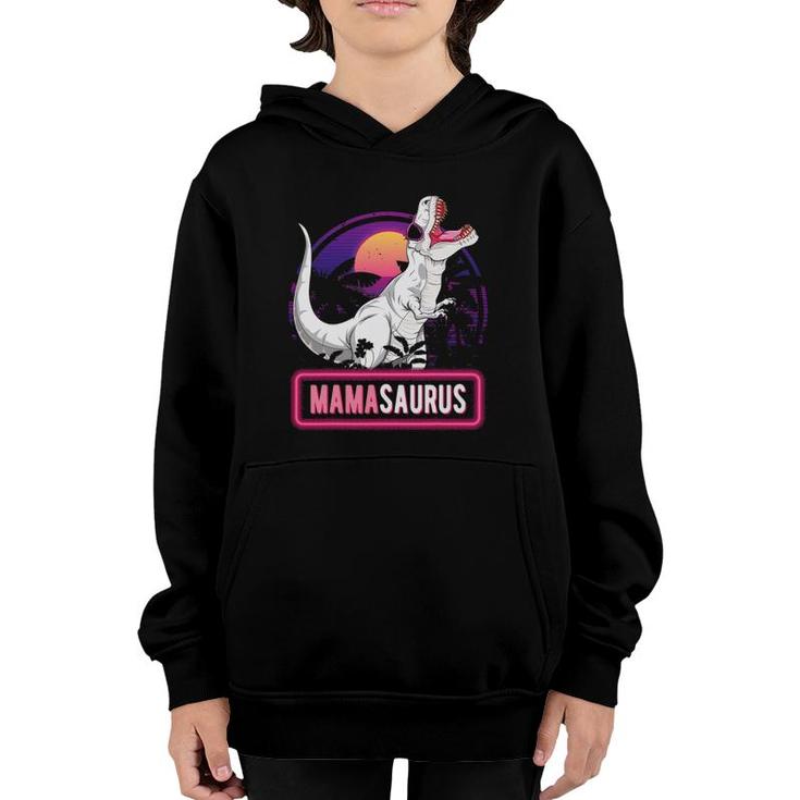 Mamasaurus Trex Dinosaur Funny Mama Saurus Family Matching Youth Hoodie