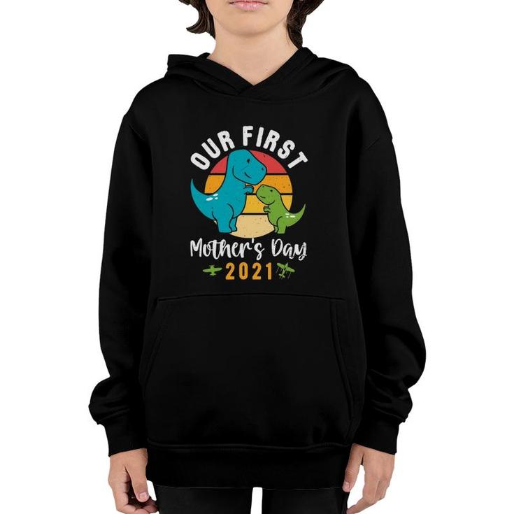 Mamasaurusrex Mommy Baby Dinosaur First Mother's Day 2021 Ver2 Youth Hoodie