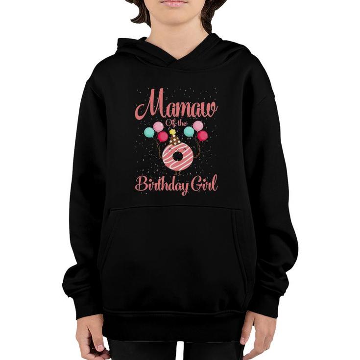 Mamaw Of The Birthday Girl Donut Youth Hoodie