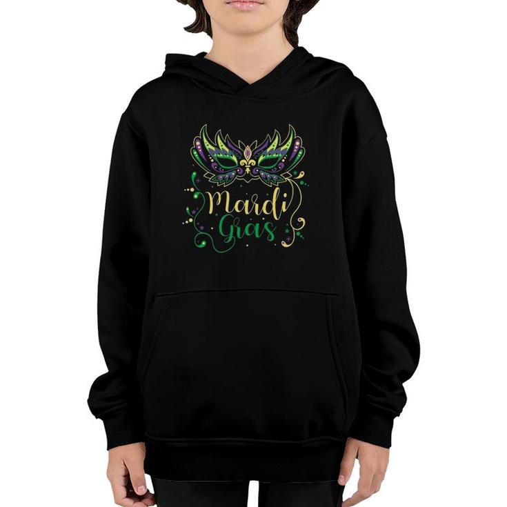 Mardi Gras Masquerade Carnival Party Fat Tuesday Festival Youth Hoodie