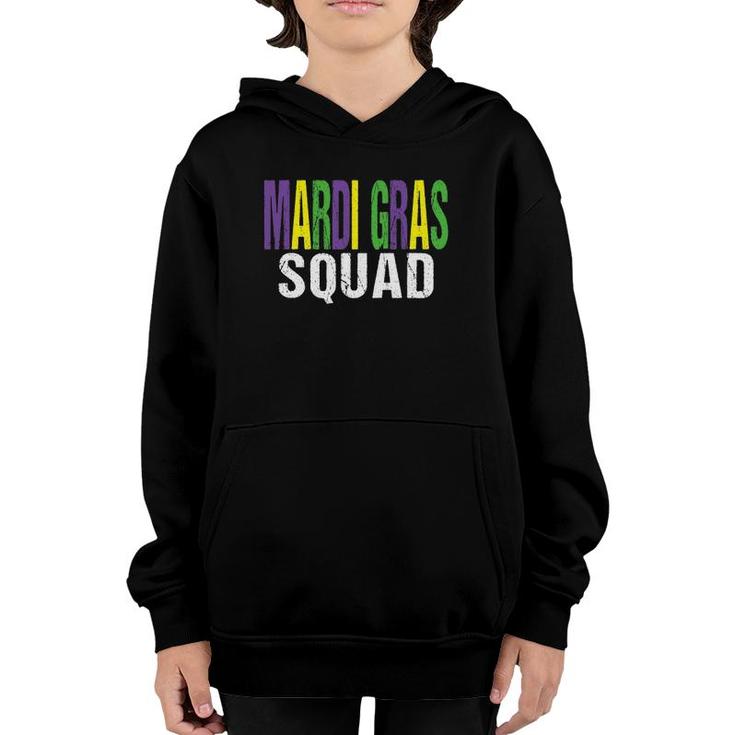 Mardi Gras Squad Parade Gift Matching Group Youth Hoodie