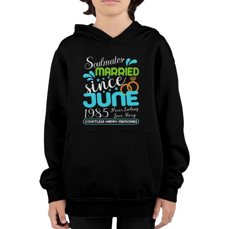 Married Since June 1985 36Th Wedding Anniversary Youth Hoodie