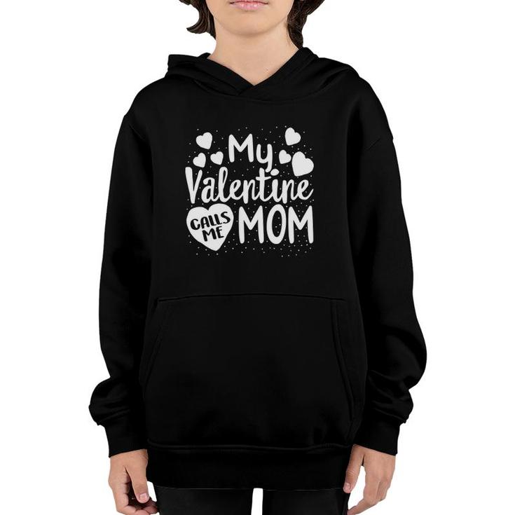 Matching Valentines Day Mother And Son Mom Is My Valentine Youth Hoodie