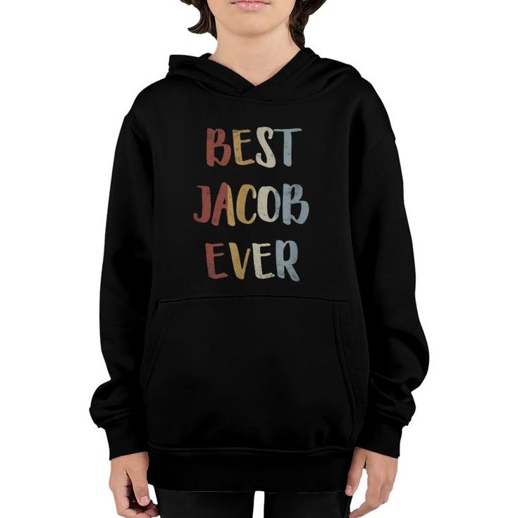 Mens Best Jacob Ever Retro Vintage First Name Gift Youth Hoodie