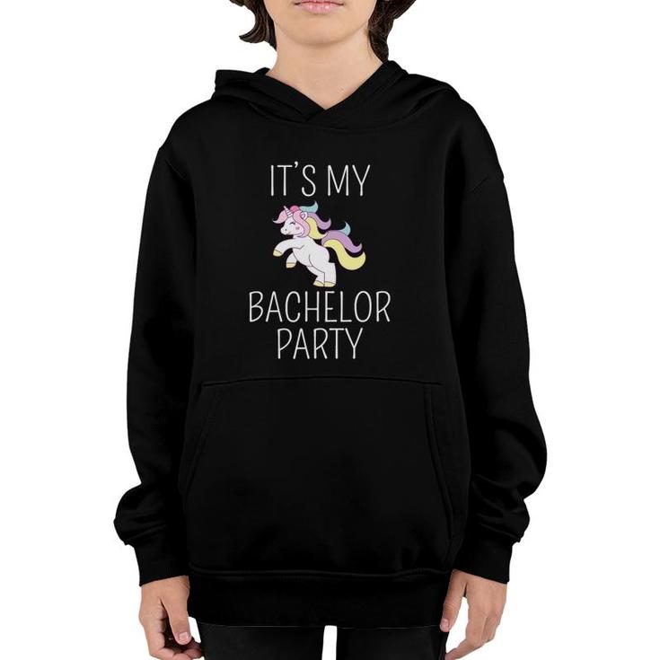 Mens It's My Bachelor Party Funny Wedding Unicorn  Youth Hoodie