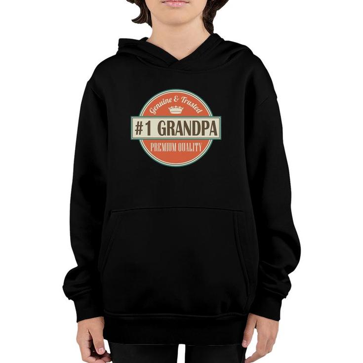 Mens Number 1 Grandpa 1 Grandfather Father's Day Gift Youth Hoodie