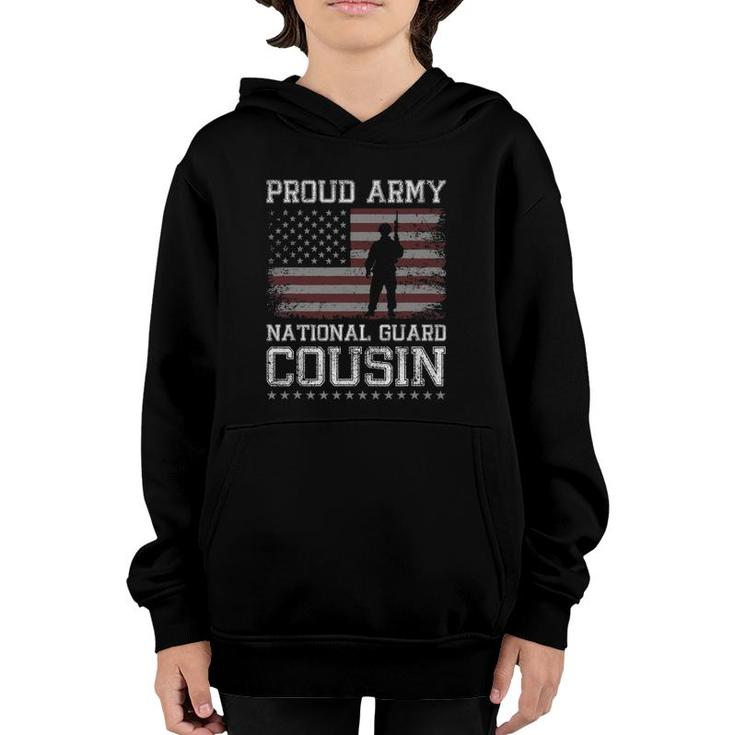 Mens Proud Army National Guard Cousin  US Military Gift Youth Hoodie