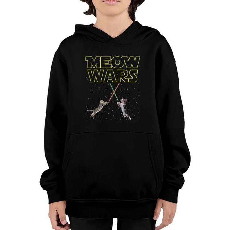 Meow Wars Cat Funny Gifts For Cats Lovers Youth Hoodie