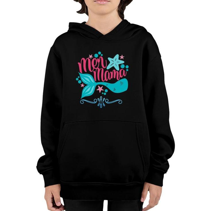 Mer Mama Mermaid For Women In Mother's Day Youth Hoodie
