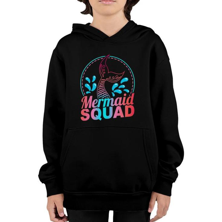Mermaid Squad - Funny Mermaid Birthday Squad Swimming Party Tank Top Youth Hoodie