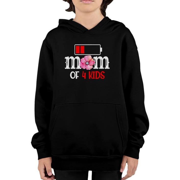 Mom Of 4 Kids Mother's Day Youth Hoodie
