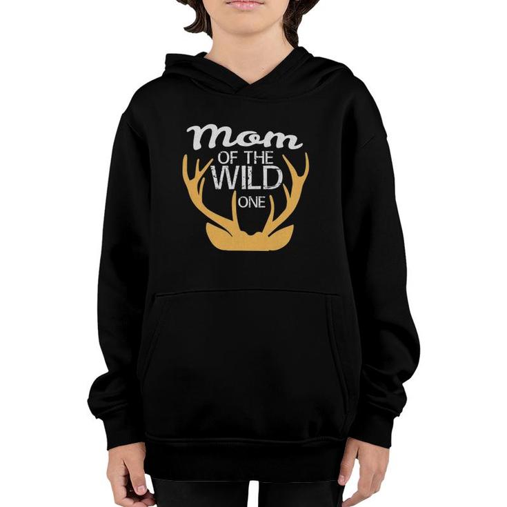 Mom Of The Wild One  1St Birthday Mother Gift Youth Hoodie