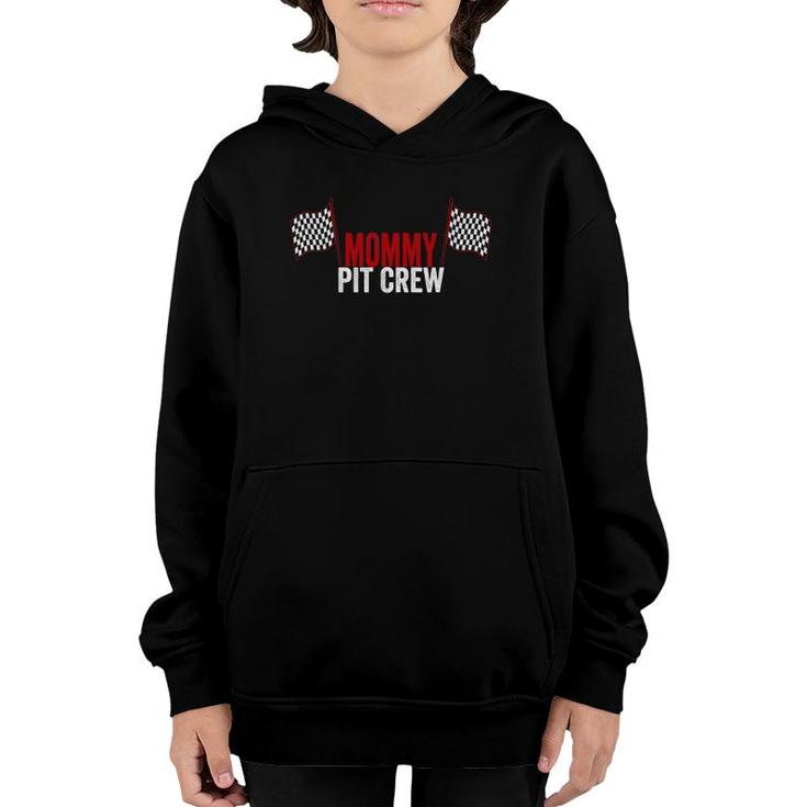 Mommy Pit Crew Vintage For Racing Party Costume Youth Hoodie