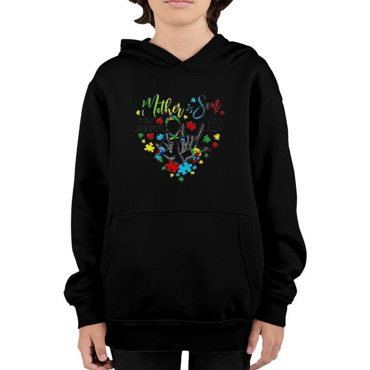 Mother & Son Best Friends For Life Autism Awareness Youth Hoodie