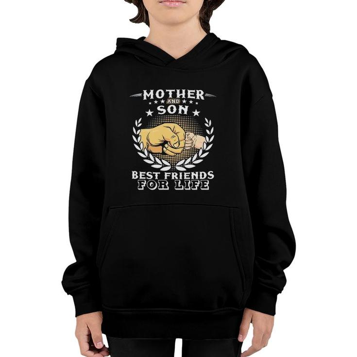 Mother And Son Best Friends For Life Fist Bump Version Youth Hoodie