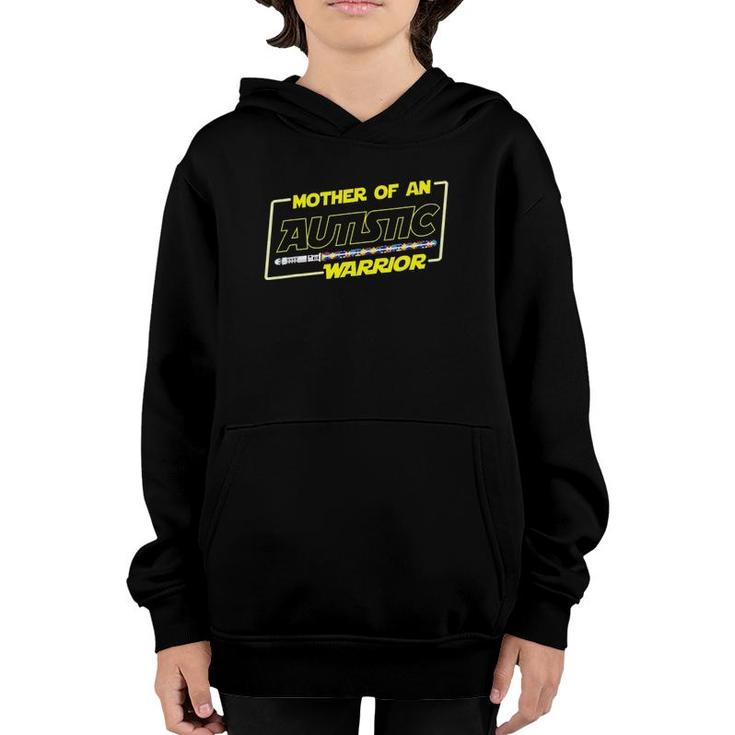 Mother Of An Autistic Autism Awareness Warrior Youth Hoodie