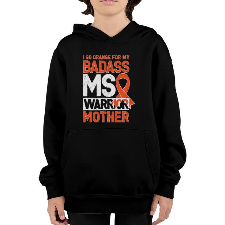 Multiple Sclerosis Ms Awareness Badass Warrior Mother Mom Youth Hoodie
