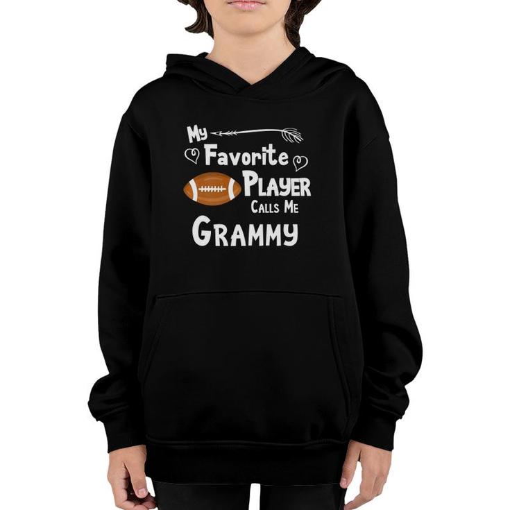 My Favorite Player Calls Me Grammy Football  Youth Hoodie