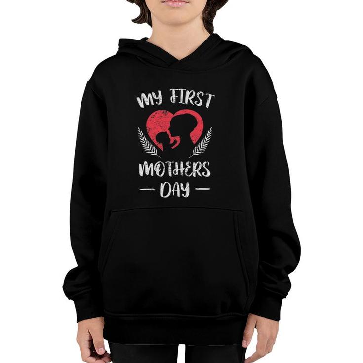 My First Mothers Day New Mommy Wife Official Mom Baby Child Youth Hoodie