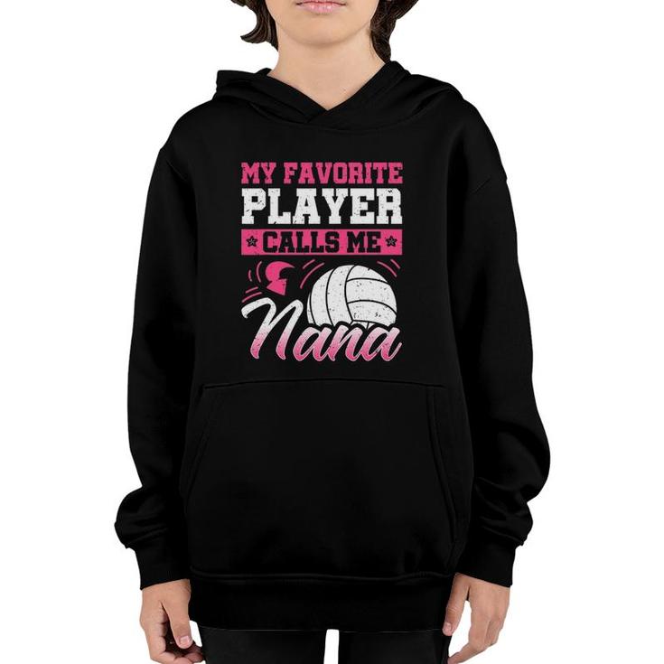 Nana Volleyball Fan Player Grandmother Team Sport Spiker Youth Hoodie