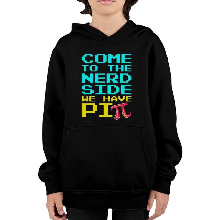 Nerd Pi Side  For Pi Day Geek Math Teacher 314 Gift Youth Hoodie