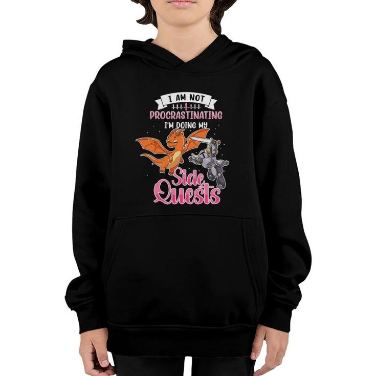 Not Procrastinating I'm Doing Side Quests Dragon Gamer Youth Hoodie
