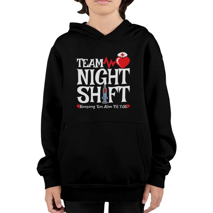 Nurse Appreciation Team Night Shift Night Shift Nurse  Youth Hoodie