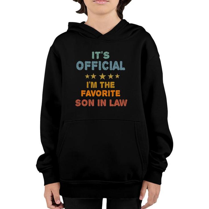 Official Favorite Son In Law Funny Gift From Mother In Law Youth Hoodie