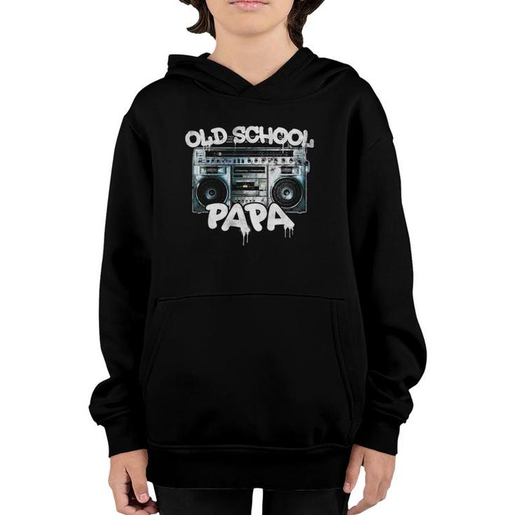 Old School Papa Throwback 80S 90S Boombox Graffiti Youth Hoodie