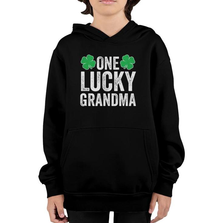 One Lucky Grandma Clover Women St Patricks Day Grandmother Youth Hoodie