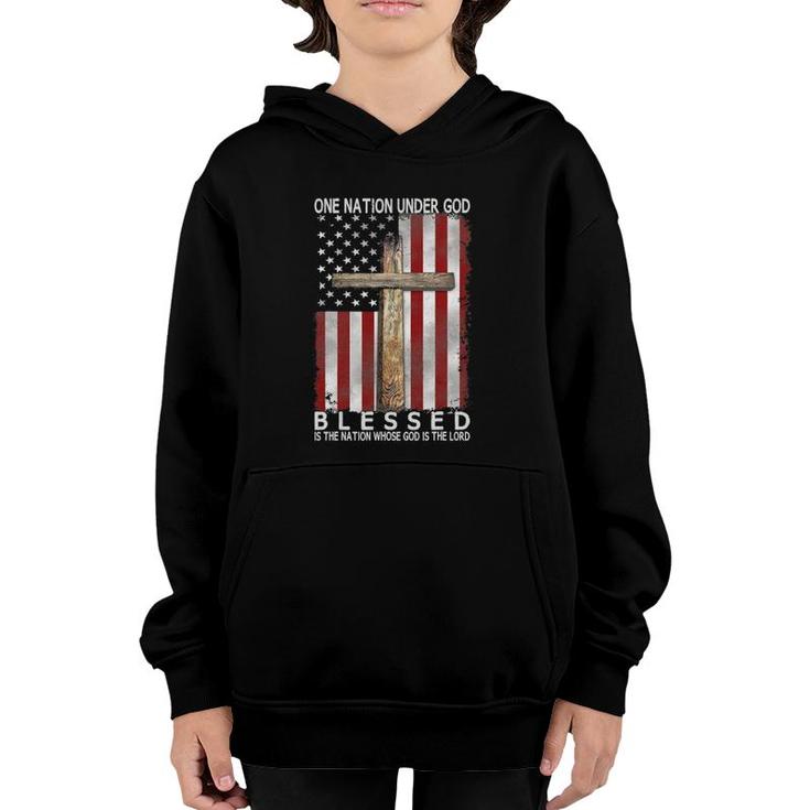 One Nation Under God Christian Jesus Youth Hoodie