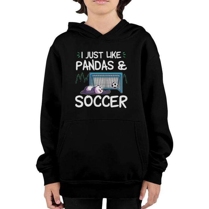 Panda Soccer I Just Love Pandas And Playing Soccer Youth Hoodie