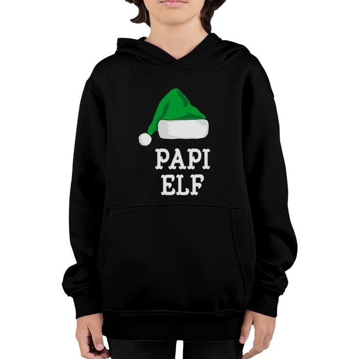 Papi Elf Christmas Matching Family Group Xmas Gift Youth Hoodie