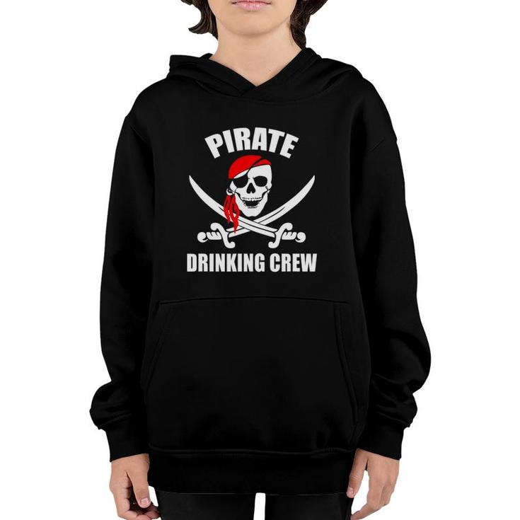 Pirate Drinking Crew Team Rum Beer Booze Party Fun Funny Youth Hoodie
