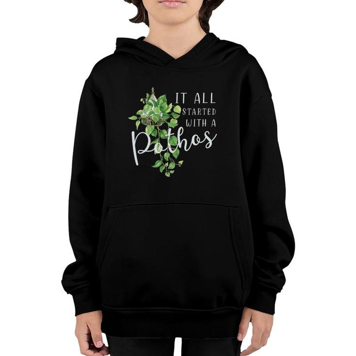 Pothos Houseplant Plant Lover Gift Crazy Plant Parent Mom Youth Hoodie