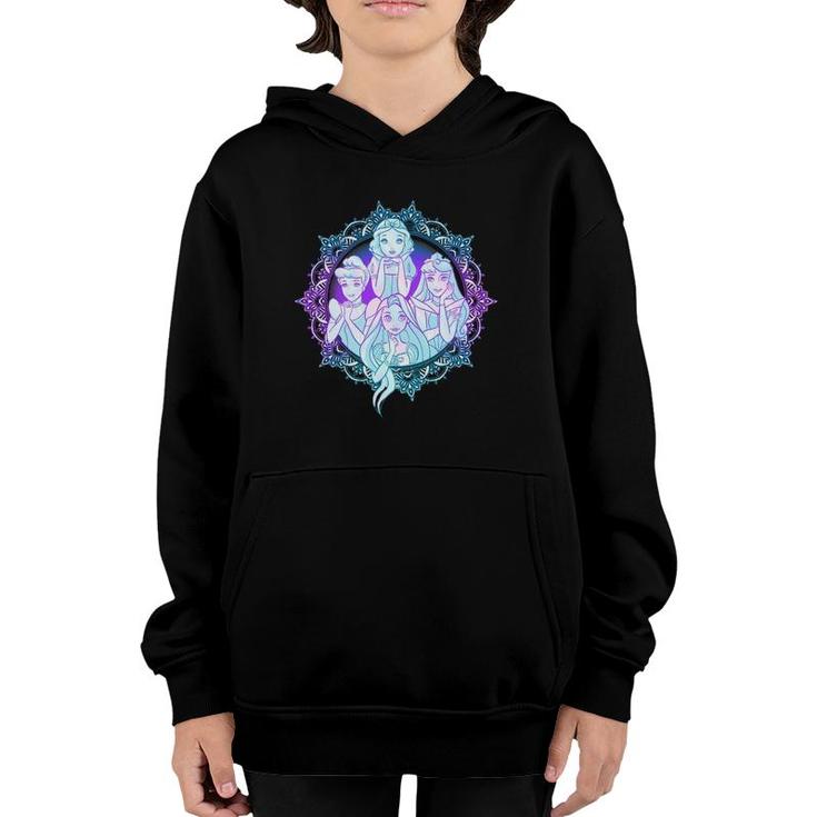 Princesses Color Grade Henna Border Graphic Youth Hoodie