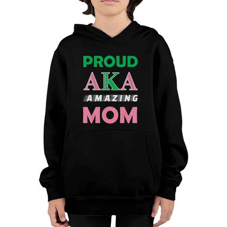 Proud Aka Amazing Mom Sorority Gift For Proud Aka Mother Youth Hoodie