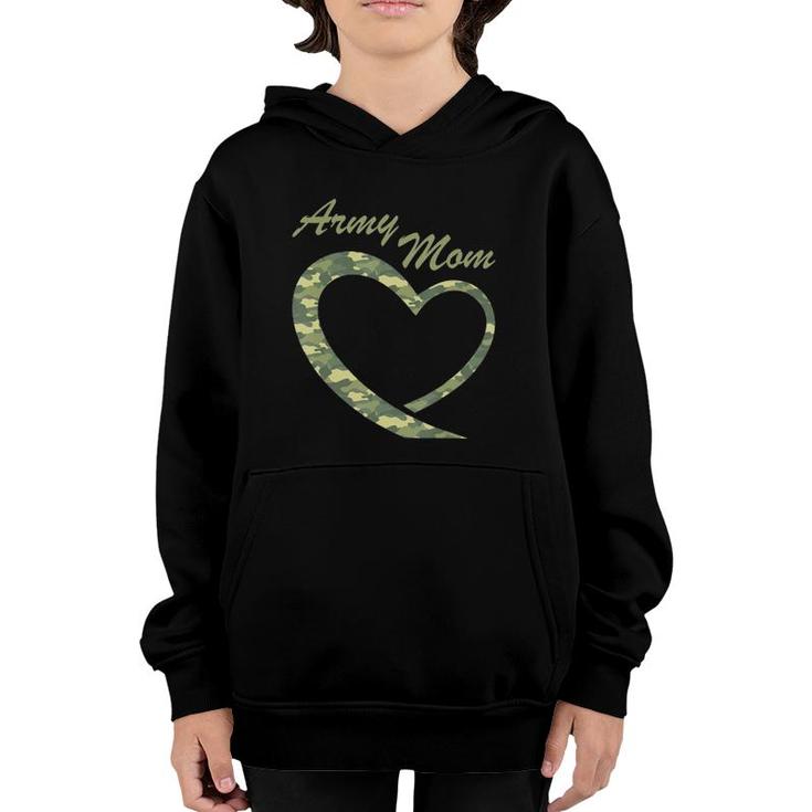 Proud Army Mom Gift Military Mother Camouflage Apparel Youth Hoodie