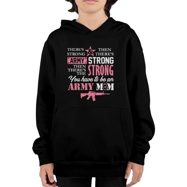 Proud Army Mom Proud Military Mommy Mother's Day Gif Youth Hoodie