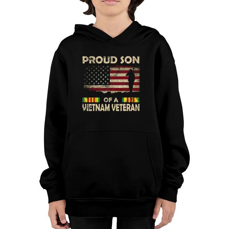 Proud Son Of Vietnam Veteran Tee  American Flag Youth Hoodie