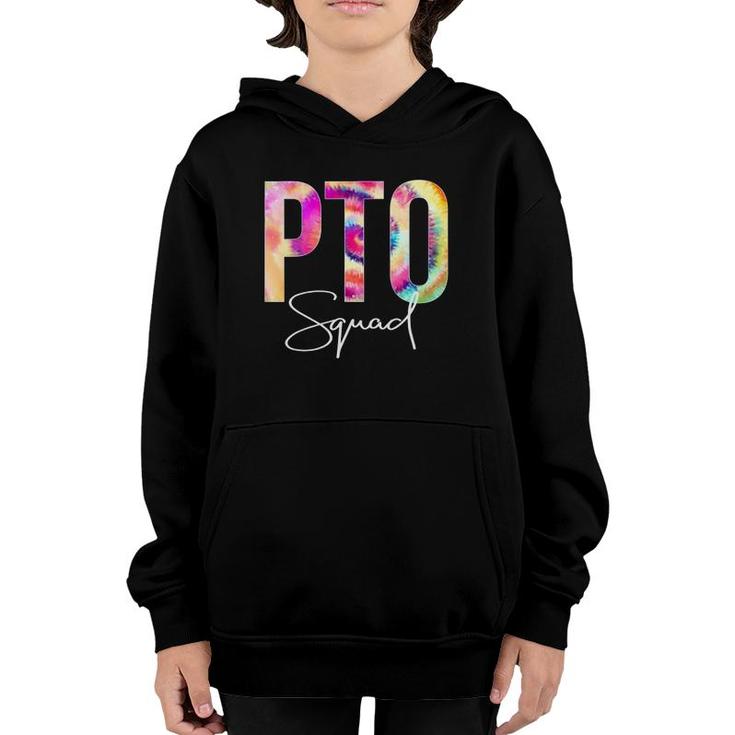 Pto Squad Tie Dye Back To School Women Appreciation Youth Hoodie