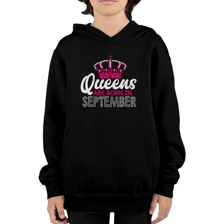 Queens Are Born In September Funny Gift Idea For Men Women Youth Hoodie