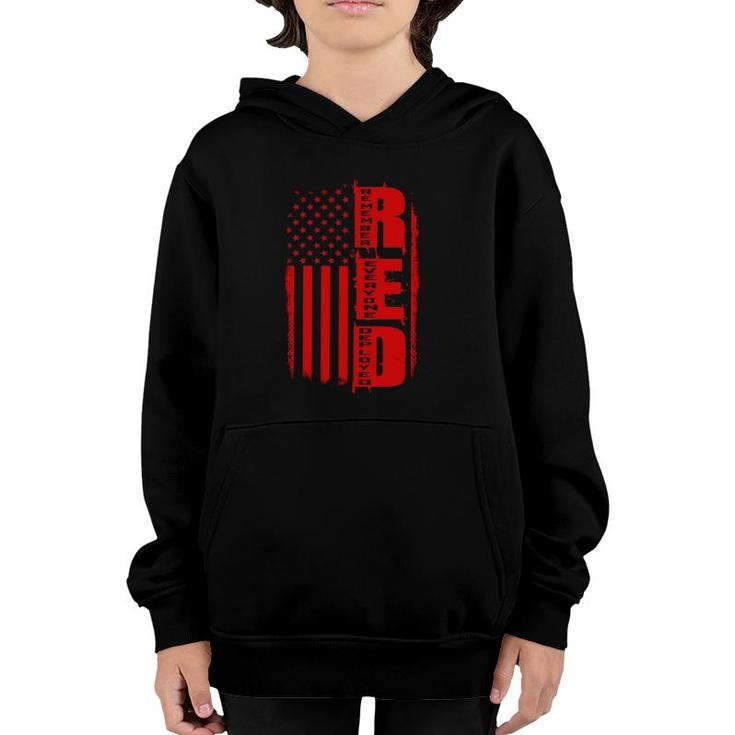 RED Remember Everyone Deployed Veteran Military Service Youth Hoodie