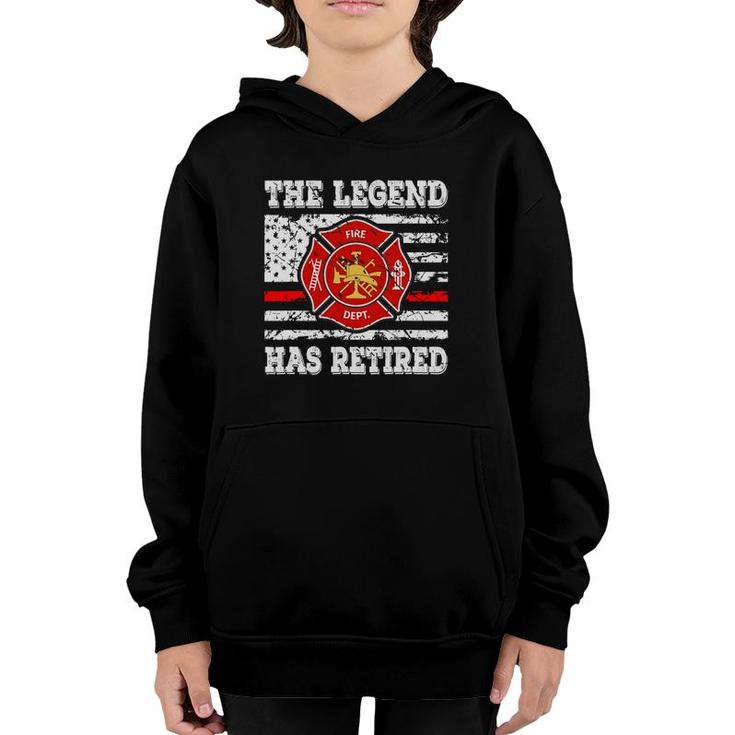 Retired Fireman 911 Rescue Retirement Gift Firefighter Youth Hoodie