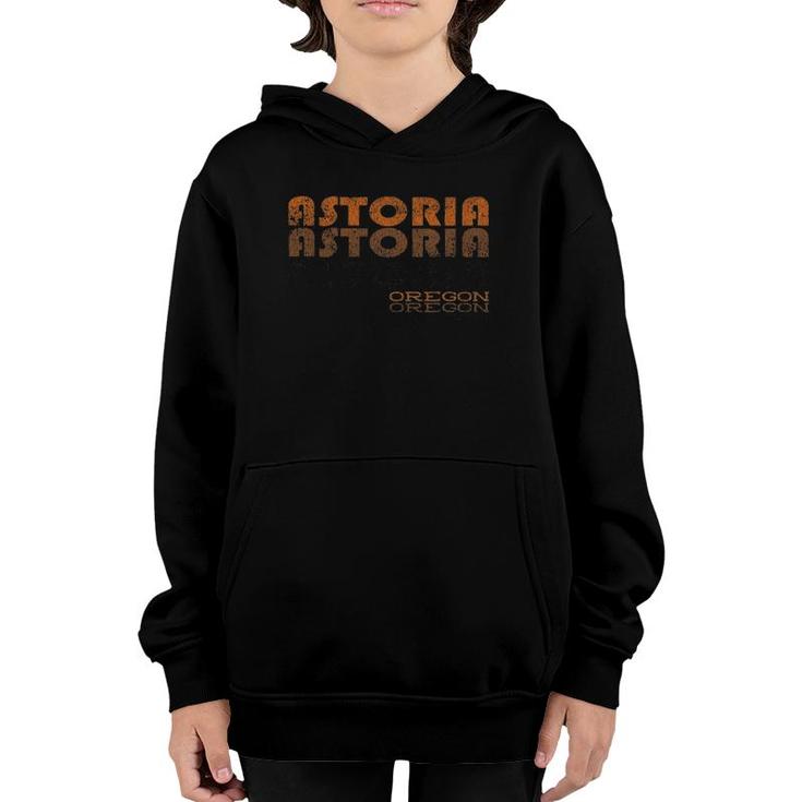Retro Astoria Oregon Usa Gift Youth Hoodie
