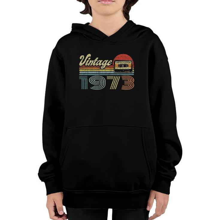 Retro Audio Cassette Vintage Since 1973 49Th Birthday Youth Hoodie