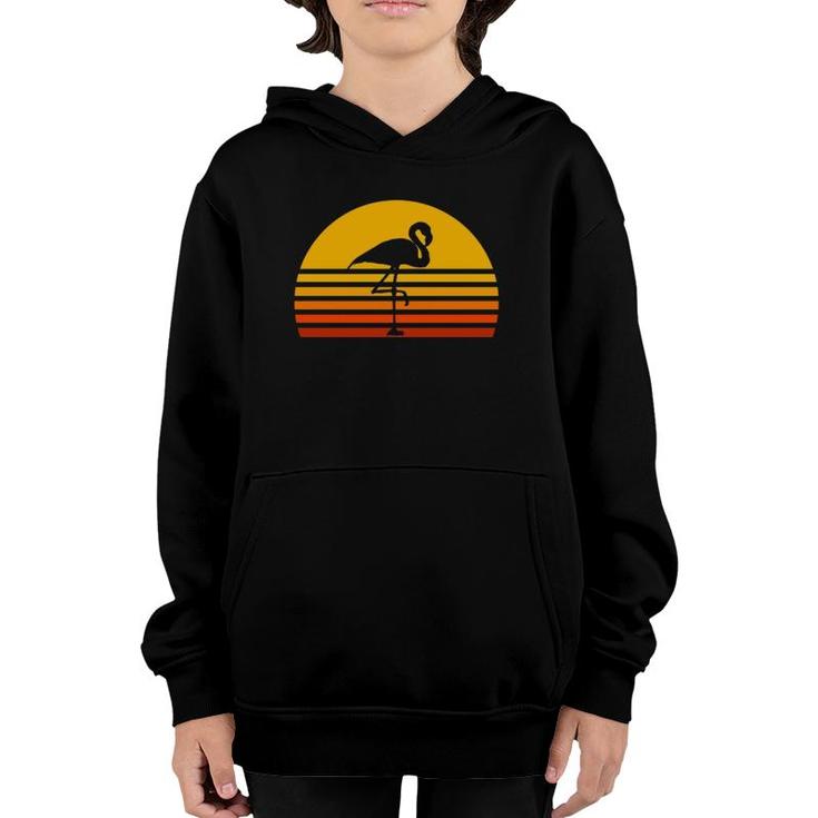 Retro Flamingo Vintage Sunset Flamingo  Youth Hoodie