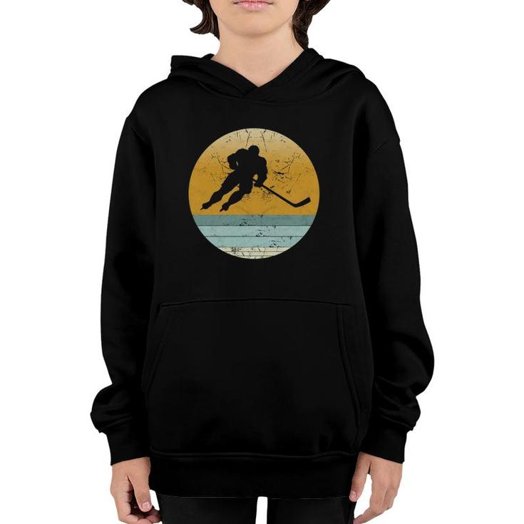 Retro Ice Hockey Vintage Style Sport Gift For Men & Women Youth Hoodie