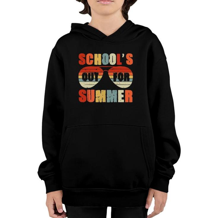 Retro Last Day Of School's Out For Summer Teacher Vintage Youth Hoodie