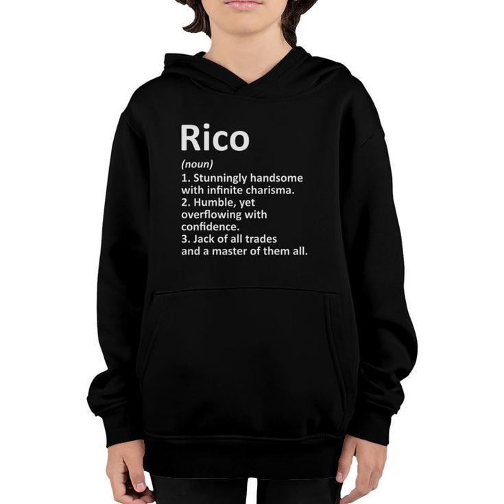 Rico Definition Personalized Name Funny Birthday Gift Idea Youth Hoodie